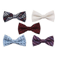 Bundle Monster Mens Tuxedo Adjustable Neck Bowtie Bow Tie 5pc Mixed Lot