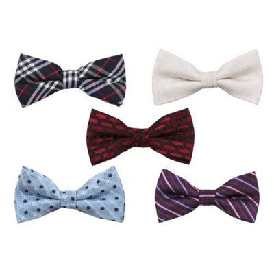 Bundle Monster Mens Tuxedo Adjustable Neck Bowtie Bow Tie 5pc Mixed Lot