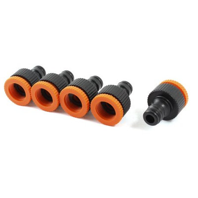 5 Pcs19mm Female Thread Garden Spray Water Hose Nozzle Quick Adapter