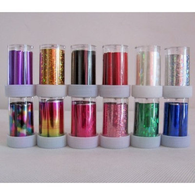 Nail Art Fashion New Rolls Mix Colors Transfer Foil Set Nail Tip Decoration by Etopsell