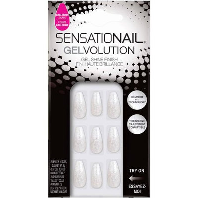 Sensationail Gelvolution Gel Shine Finish Glue-On Nails Ballerina