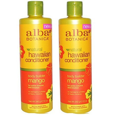Alba Botanica Mango Body Builder Shampoo 12 oz (Set of 2)