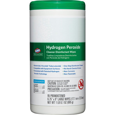 Clorox Healthcare CLO30824 Hydrogen Peroxide Multipurpose Wipe - 95 Count