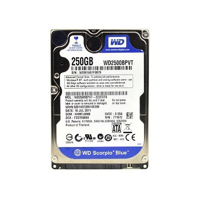 Western Digital Scorpio Blue 250GB Internal Hard Drive - OEM