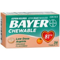 Bayer Aspirin Childrens 81Mg Chewable Tablets Orange