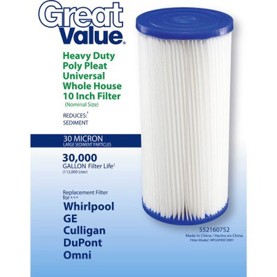 Great Value Pleated Replacement Filter