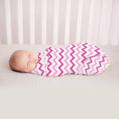 Summer Infant SwaddleMe Muslin Blanket, Pink Chevron