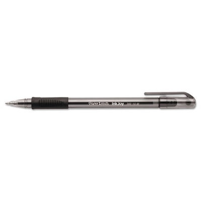 Paper-mate Paper Mate(R) InkJoy(TM) 300 Stick Pens, Medium Point, 1.0mm, Translucent Barrels, Black Ink, Pack Of 12