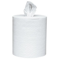 Scott Roll Control Center Pull Paper Towels (01032) with Fast-Drying Absorbency Pockets, Perforated Full-Sized Hand Paper Towels, White (6 Rolls per Case, 4,200 Sheets Total)