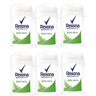 Rexona Motion Sense Aloe Vera Cool Calming Deodorant Stick 40ml / 1.35 Oz Travel Size (Pack of 6)