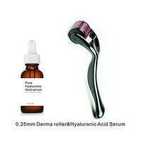 Beauty Style Plastic Derma Roller with 0.25 mm Titanium needles, One Pure Hyaluronic Acid serum