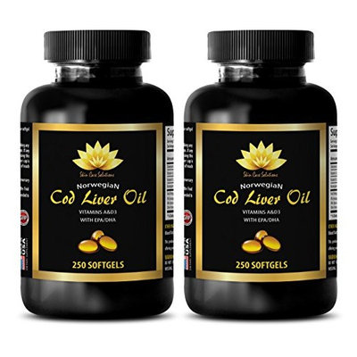 Mental wellness - NORWEGIAN COD LIVER OIL - Norwegian cod liver oil - 2 Bottles 500 Softgels