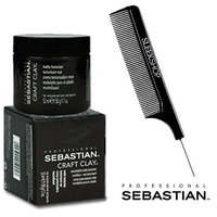 Sebastian CRAFT CLAY Remoldable MATTE TEXTURIZER (with Sleek Steel Pin Tail Comb) (1.7 oz/50 g)