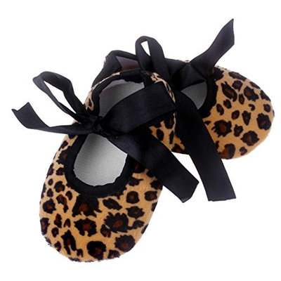 Koly Kids Baby CUTE Bowknot Leopard Printing Newborn Cloth Shoes