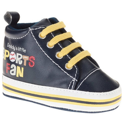 born Boy Sport Fan High Top Soft-Sole Sneakers