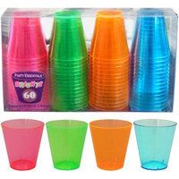Plastic Neon Shot Glasses (Pack of 60)