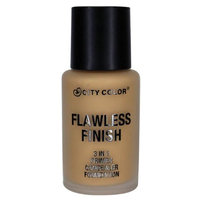 City Color B-0039 F-0017-1 T-0003 Flawless Foundation in Light with Sponge