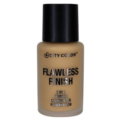 City Color B-0039 F-0017-1 T-0003 Flawless Foundation in Light with Sponge
