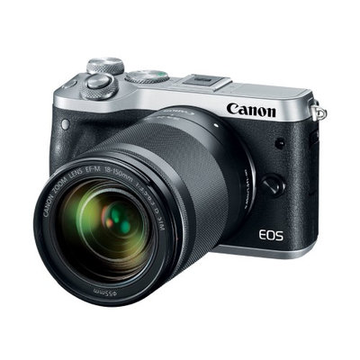 Canon M6 EOS 24.2MP Mirrorless Digital Camera with EF-M 18-150mm IS STM (Silver)