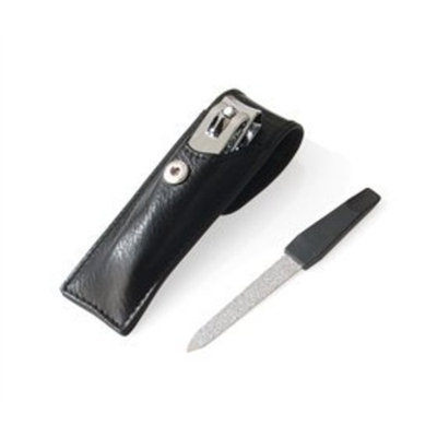 Hans Kniebes Nail File and Nail Clipper in Leather Pouch. Made in Germany
