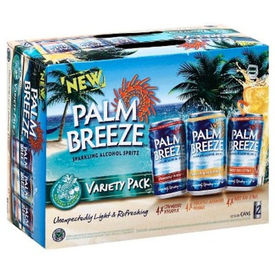 Palm Breeze Sparkling Alcohol Spritz Variety Pack, 12 pack, 12 fl oz