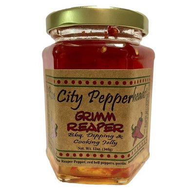 Grimm Reaper 12 Ounces - Rose City Pepperheads Jellies - Birthday, Hostess, Get Well, Christmas Jelly Gift (Grimm Reaper)