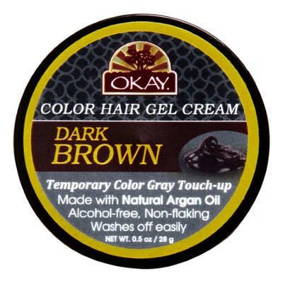 Okay Color Hair Gel, Dark Brown, 0.5 Oz