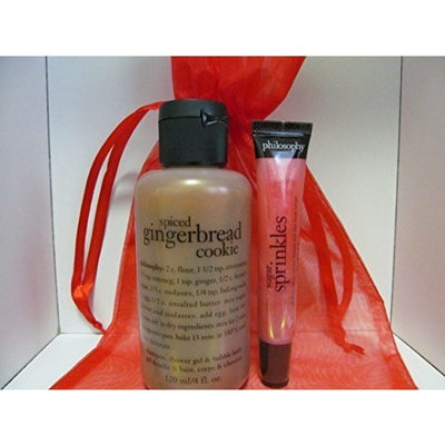 Philosophy Spiced Gingerbread Cookie Shampoo Shower Gel & Sugar Sprinkles Lip Shine Duo with Gift Bag by Philosophy