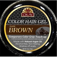 OKAY Color Hair Gel Dark Brown - 59 ml - 2 oz - 6 pieces