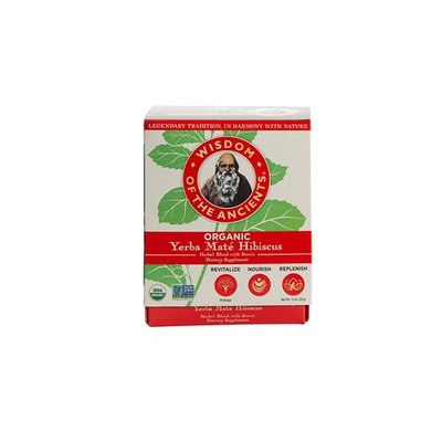 Wisdom of the Ancients Organic Yerba Maté Tea Bags, Hibiscus, 1.1 Ounce