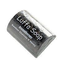 Saibua Luffa Soap Scrub Thai Herbal Bamboo Charcoal & Honey Bar 100 g.