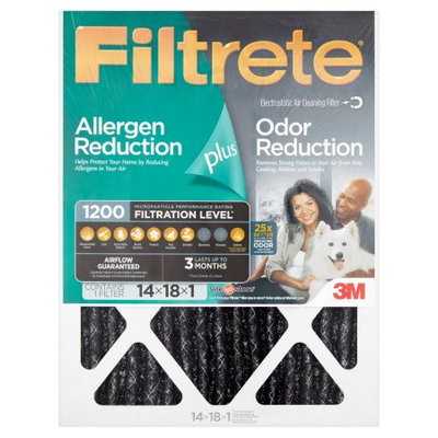 3M Filtrete Allergen Plus Odor Reduction Air and Furnace Filter, 14x18
