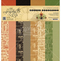 Notions Graphic 45 Double-Sided Paper Pad 12'X12' 16/Pkg Master Detective Print/Solid