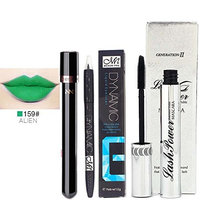 Waterproof Long Lasting Liquid Eyeliner Pen Lip Gloss Mascara Set by Baomabao