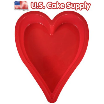 Uscakesupply Heart Shape SILICONE CAKE BAKING MOLD Bake Decorating Pan Valentines Day Love