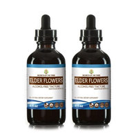 Secrets Of The Tribe Elder Flowers Tincture Alcohol-FREE Extract, Organic Elder flowers (Sambucus Nigra) Dried flowers 2x4 oz