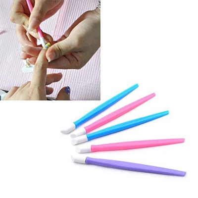 Chartsea 20Pcs Nail Art Stick Cuticle Pusher Remover Pedicure Manicure Tool (Color random)