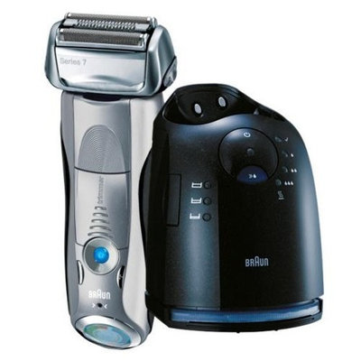 BRAUN Series 7 790CC-5 Men's Pulsonic Technology Rechargeable Washable Electric Shaver / Clean & Renew - Silver