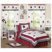 Red & Black Polka Dot Ladybug Comforter Set (Twin) - Sweet Jojo Designs®