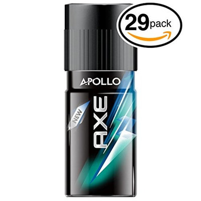 (PACK OF 29 CANS) Axe APOLLO Body Spray Antiperspirant & Deodorant. 48 HOUR ODOR PROTECTION! Energized & Fresh! (29 Cans, 5oz each Can): Health & Personal Care