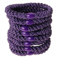 L. Erickson Grab & Go Ponytail Holders - Set of Eight - Purple