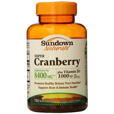Sundown Naturals Super Cranberry 8400 mg Plus Vitamin D3 1000 IU Softgels 150 ea