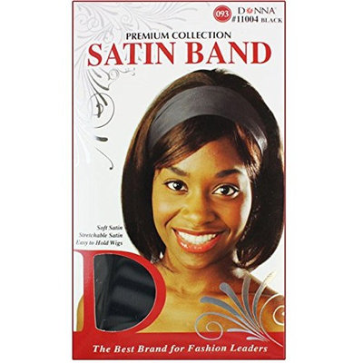 (PACK OF 12) DONNA PREMIUM COLLECTION SATIN BAND #11004 BLACK: Beauty