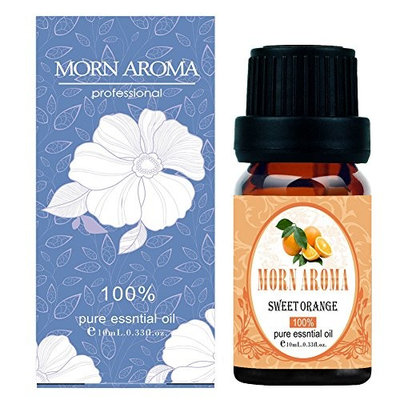 Orange Essential Oil By MORN AROMA-100% Pure Therapeutic Grade Organic Sweet Orange Oil For Diffuser, Aromatherapy, Massage Oil, Stress and Detox – Citrus Scented Oil For Candles and DIY -10ml