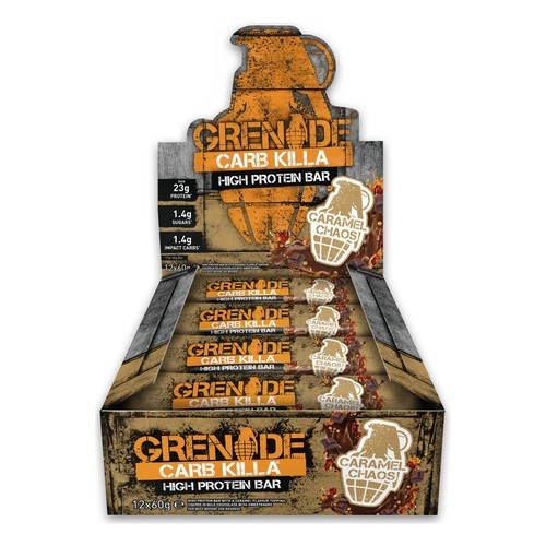 Grenade Carb Killa 12 x 60g Protein Bars - Caramel Chaos