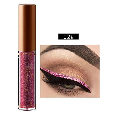 Certainer Liquid Eyeshadow Eyeliner, 12 Colors Magnificent Glitter Shiny Smoky Liquid Eye Shadow Metallic Pigments Mineral Waterproof Eyeshadow Cosmetic Makeup (B)