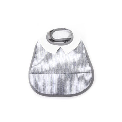 Perry Mackin Coated Organic Cotton Bib Blue Stripe