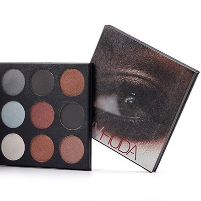Waterproof Eyeshadow Palette Hosamtel 16 Colors Highly Pigmented and Long-Lasting Matt Glitter Pearl Eye Shadow Powder Professional Leather Cosmetic Box