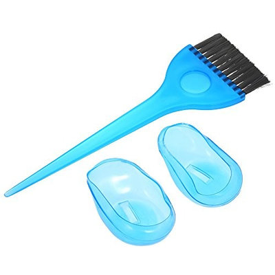 3Pcs Hair Dyeing Set Brush & Ear Cover Protection Earmuffs Hair Salon Tinting Comb Hair Dyeing DIY Coloring HairbrushesTool