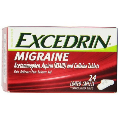3 Pack - Excedrin Migraine Pain Relief, 24-Count Caplets Each